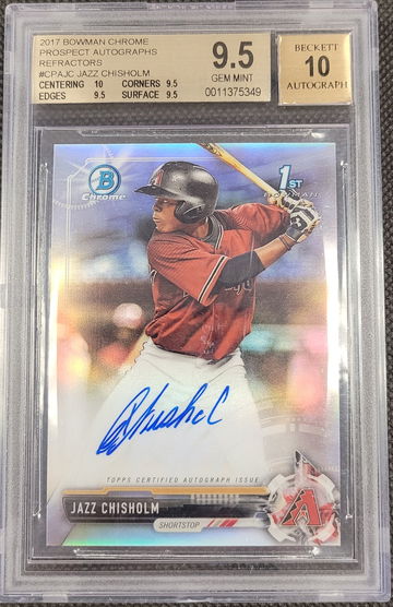 2017 Bowman Chrome Jazz Chisholm Refractor Auto BGS 9.5