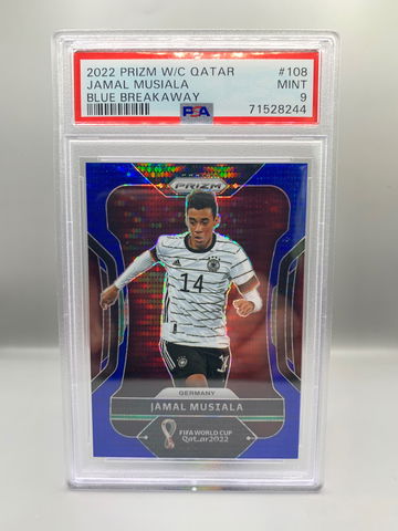 2022 Prizm Jamal Musiala Blue Breakaway 108 PSA 9