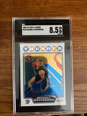 2008-09 Topps Chrome #184 Russell Westbrook RC SGC 8.5 NMMT+