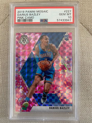 2020 Darius Bazley Pink Camo Mosaic PSA 10 RC
