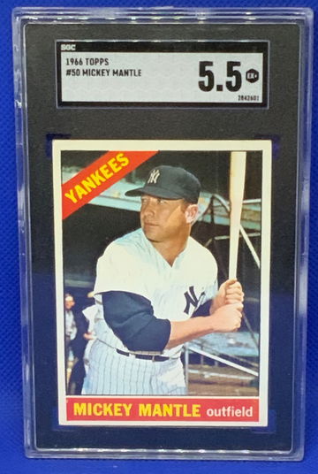 1966 TOPPS MICKEY MANTLE#50SGC5.5