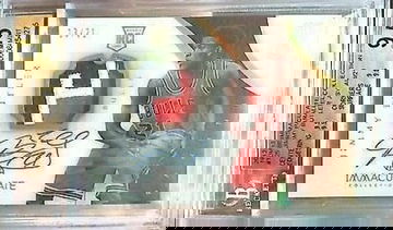 JIMMY BUTLER 12-13 IMMACULATE ACETATE AUTO ROOKIE PATCH 21 JERSEY NUMBER BGS 9.5