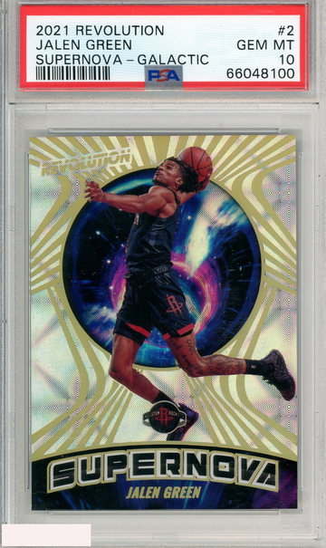 2021 PANINI REVOLUTION SUPERNOVA JALEN GREEN #2 GALACTIC PSA 10 GEM MT RC