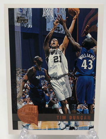 1997-98 Topps Tim Duncan Minted in Springfield Rookie 115 Parallel Rare SSP