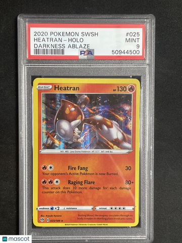 Darkness Ablaze Heatran Holo Darkness Ablaze PSA 9 #025