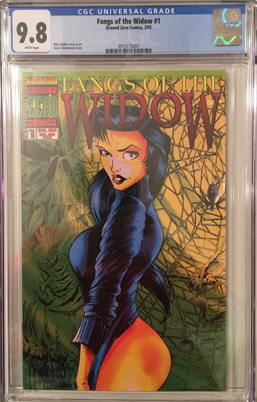 FANGS OF THE WIDOW # 1 GROUND ZERO COMICS 1995 CGC 9.8 WHITE PAGES ONLY ONE!!!