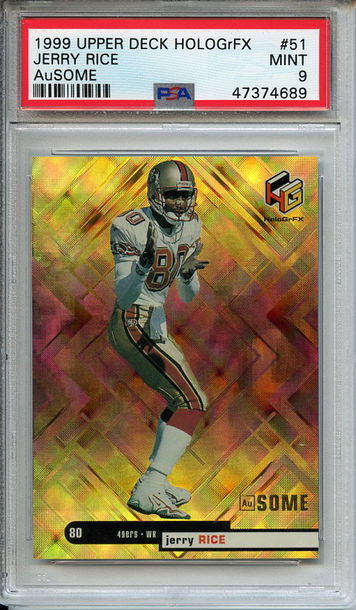 Jerry Rice 1999 Upper Deck HoloGrFX #51 AuSome PSA 9 Mint! 4689
