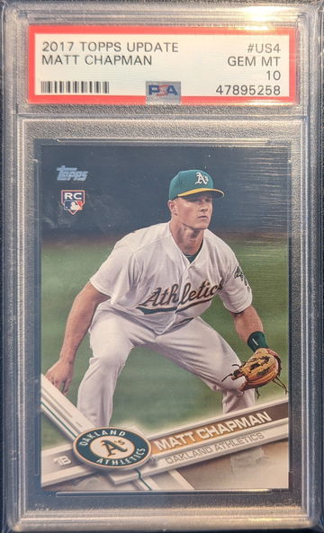 2017 Topps Update Matt Chapman Rookie Card RC #US4 PSA 10