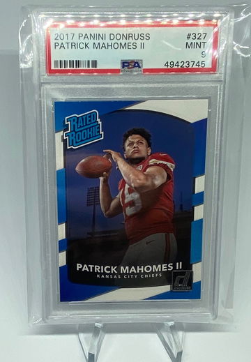 2017 Donruss Football Patrick Mahomes II ROOKIE RC #327 PSA 9 GEM MINT
