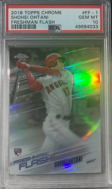 2018 Topps Chrome Shohei Ohtani Freshman Flash PSA 10