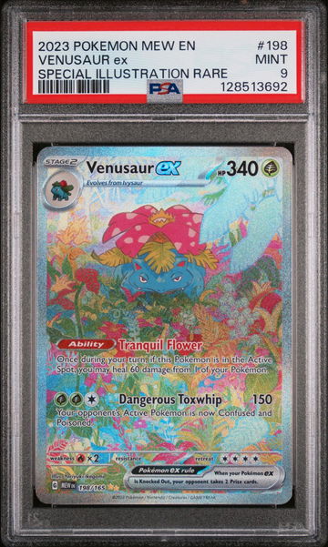 2023 Pokemon Mew Special Illustration Rare Venusaur Ex #198 PSA 9