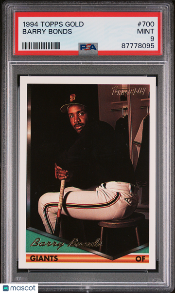 1994 Topps Gold Baseball Barry Bonds #700 PSA 9 87778095