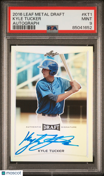 2016 Leaf Metal Draft Autograph Kyle Tucker #KT1 PSA 9
