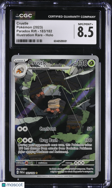 2023 Pokemon Paradox Rift Crustle Holo Illustration Rare Illustration Rare CGC 8.5 #183/182