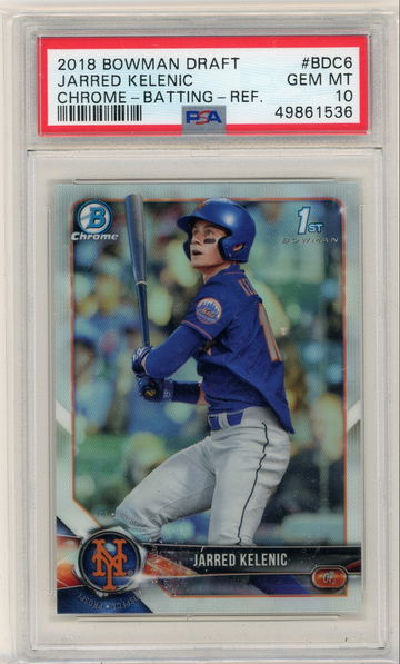 PSA 10 2018 Bowman Chrome Draft Refractor Jarred Kelenic BDC6