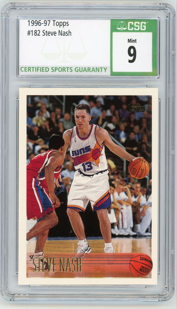 STEVE NASH 1996-97 Topps Rc #182 CSG 9