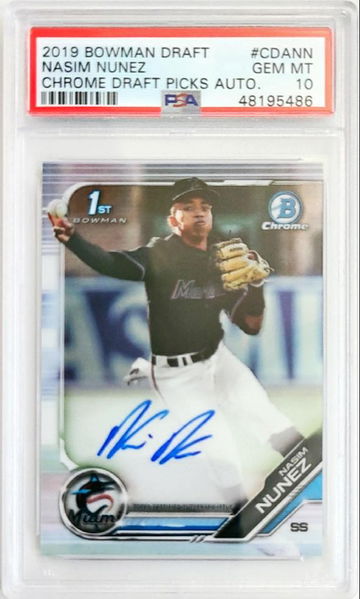 Nasim Nunez Bowman Chrome Auto PSA 10