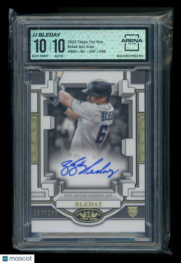 2023 Topps Tier One Break Out Auto JJ Bleday #BOA-JB1 /299 Autograph Arena Club 10 Auto 10