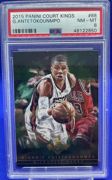 2015-16 Panini Court Kings #88 Giannis Antetokounmpo Milwaukee Bucks PSA 8 NM-MT