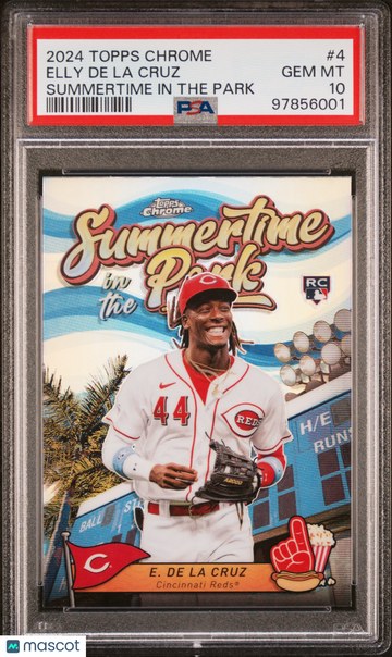 2024 Topps Chrome Summertime In The Park Elly De La Cruz #4 PSA 10
