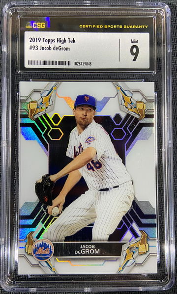 2019 Topps high Tek Jacob deGrom CSG 9 MINT