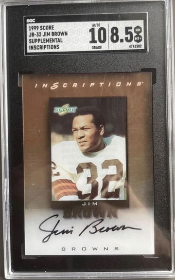 1999 Score Inscriptions Jim Brown Auto #JB-32 SGC AUTO 10