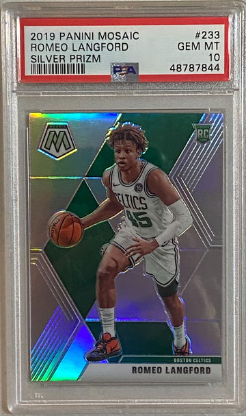 2019 Mosaic Romeo Langford Silver Prizm PSA 10