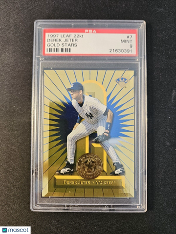 1997 Leaf Gold Stars 22K Derek Jeter #7 HOF PSA 9 2500 New York Yankees