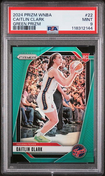 2024 Panini Prizm WNBA Green Prizm Caitlin Clark #22 PSA 9