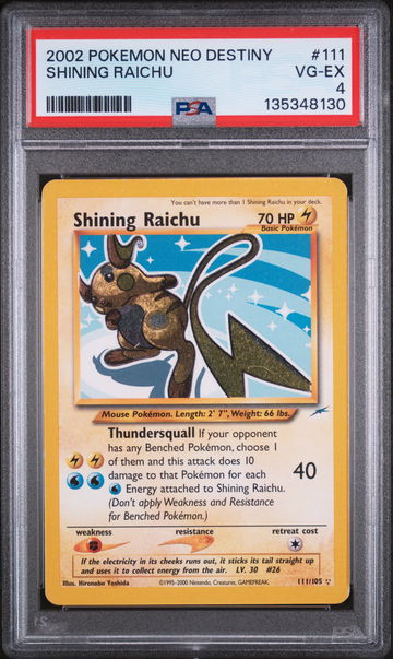 2002 Pokemon Neo Destiny Shining Raichu #111 PSA 4