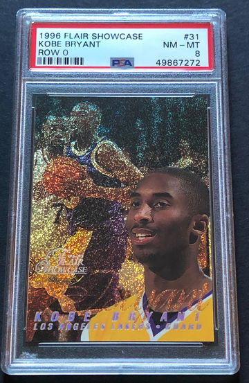 1996 Flair Showcase Row 0 Kobe Bryant #31 PSA 8