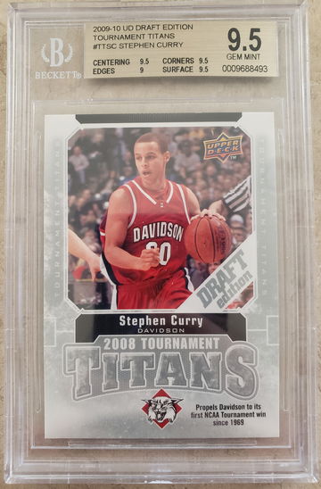 Stephen Curry 2009 UD Draft Edition Tournament Titans BGS 9.5