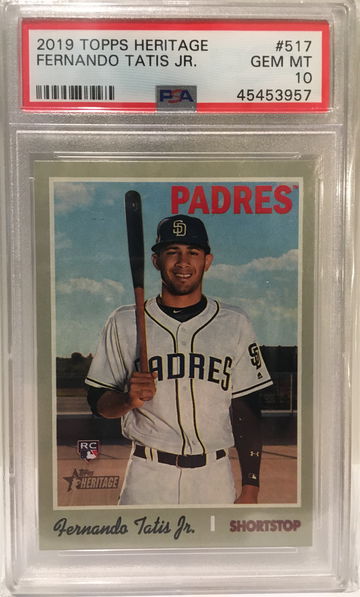 2019 Topps Heritage Fernando Tatis Jr Rookie RC #517 PSA 10 Padres