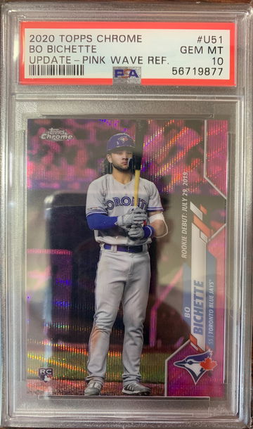 Bo Bichette Topps Chrome Update Pink Wave Refr actor U51 (Pop 7)