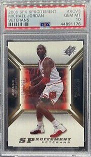 2005 Upper Deck UD SPx SPxCitement Veterans XCV3 #d 396/999 Michael Jordan Chicago Bulls PSA 10 Gem Mint