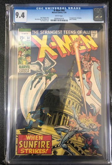 X-Men #64 CGC 9.4 1st Appearance Sunfire 1/70 White Pages