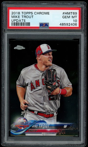 2018 Topps Chrome Update HMT69 Mike Trout PSA 10 GEM MINT