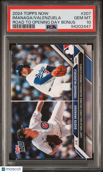2024 Topps Now Valenzuela Imanaga #207 PSA 10