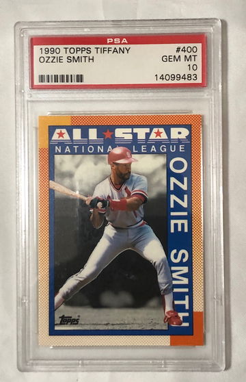1990 TOPPS TIFFANY #400 OZZY SMITH GEM MT 10