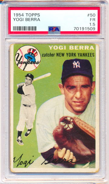 1954 Topps #50 Yogi Berra PSA 1.5 - NEW Case! Just Graded!