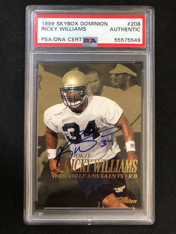1999 Skybox Dominion - Ricky Williams - Rookie Auto PSA Authentic
