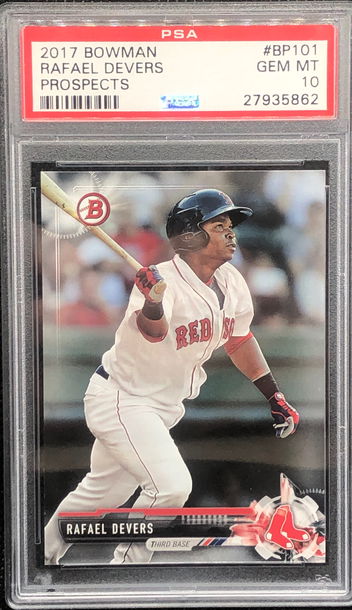 2017 Bowman Rafael Devers Prospects PSA 10