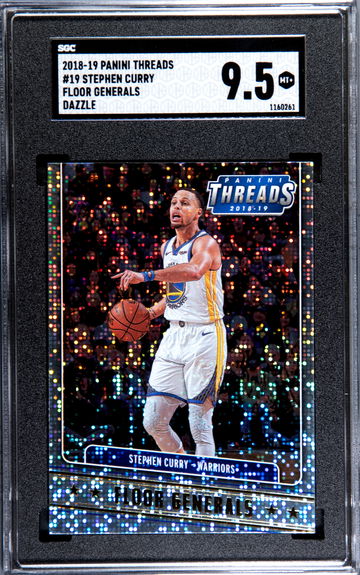 2018-19 Threads Floor Generals Dazzle #19 Stephen Curry SGC 9.5
