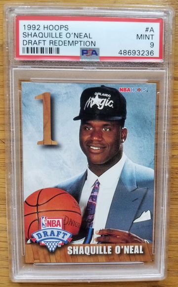 1992 Hoops Draft Redemption Shaquille O'Neal #A PSA 9