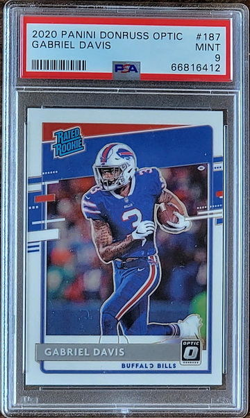 2020 GABRIEL GABE DAVIS Panini Donruss Optic PSA 9 POP 15 Rookie RC #187