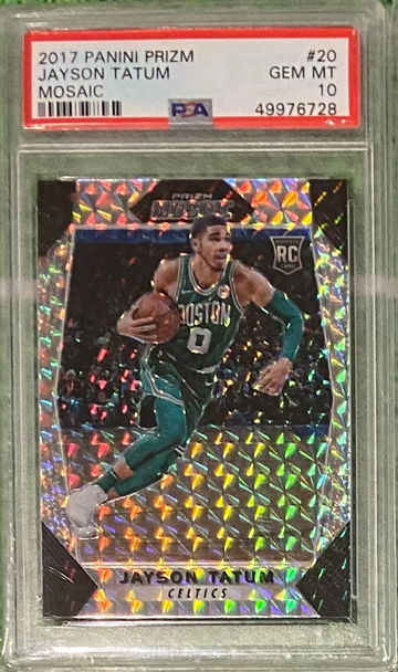 Jayson Tatum 2017 Mosaic Prizm Rookie PSA 10