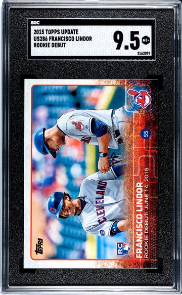 2015 Topps Update #US286 Francisco Lindor Rookie Debut SGC 9.5