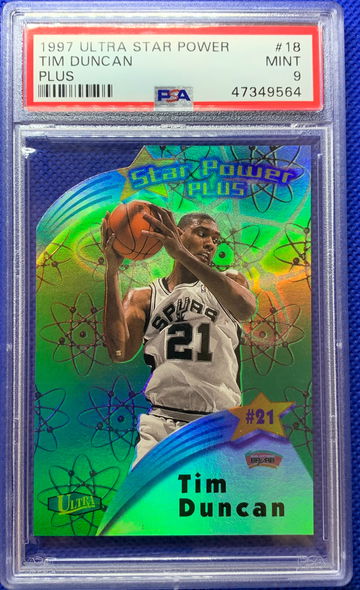 1997 Fleer Ultra Power Tim Duncan PSA 9