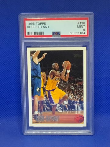 1996 kobe Bryant topps rookie psa 9 mint