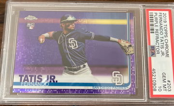 2019 Topps Chrome Fernando Tatis Jr purple refractor /299 PSA10